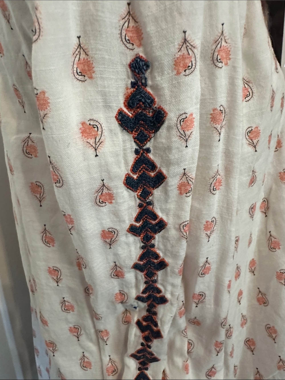 Sundance Great Gallery Embroidered Peasant cotton M boho ruffled cuffs Blouse - Picture 8 of 15